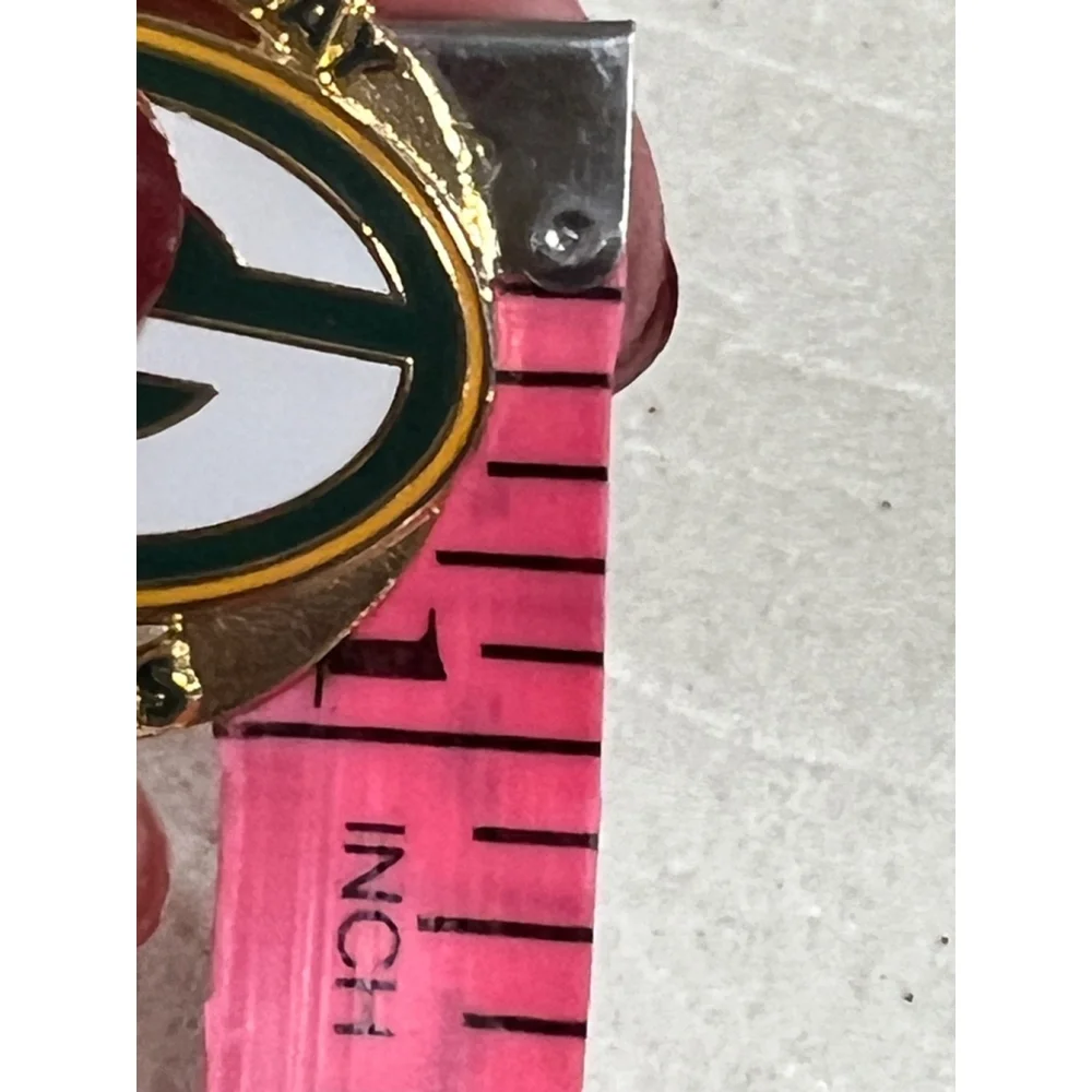 Vintage Green Bay Packers Vest Hat Lapel Pin Football NFL Shield Round Badge